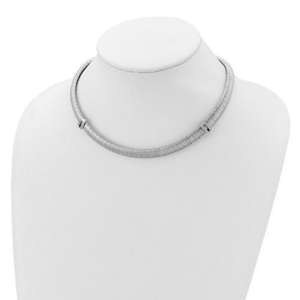 New Sterling Silver CZ Station Necklace